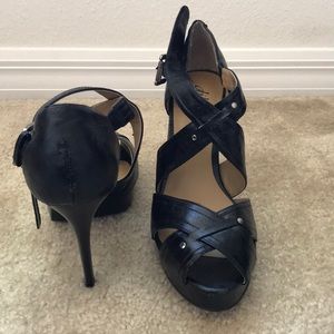 Black scrappy heels